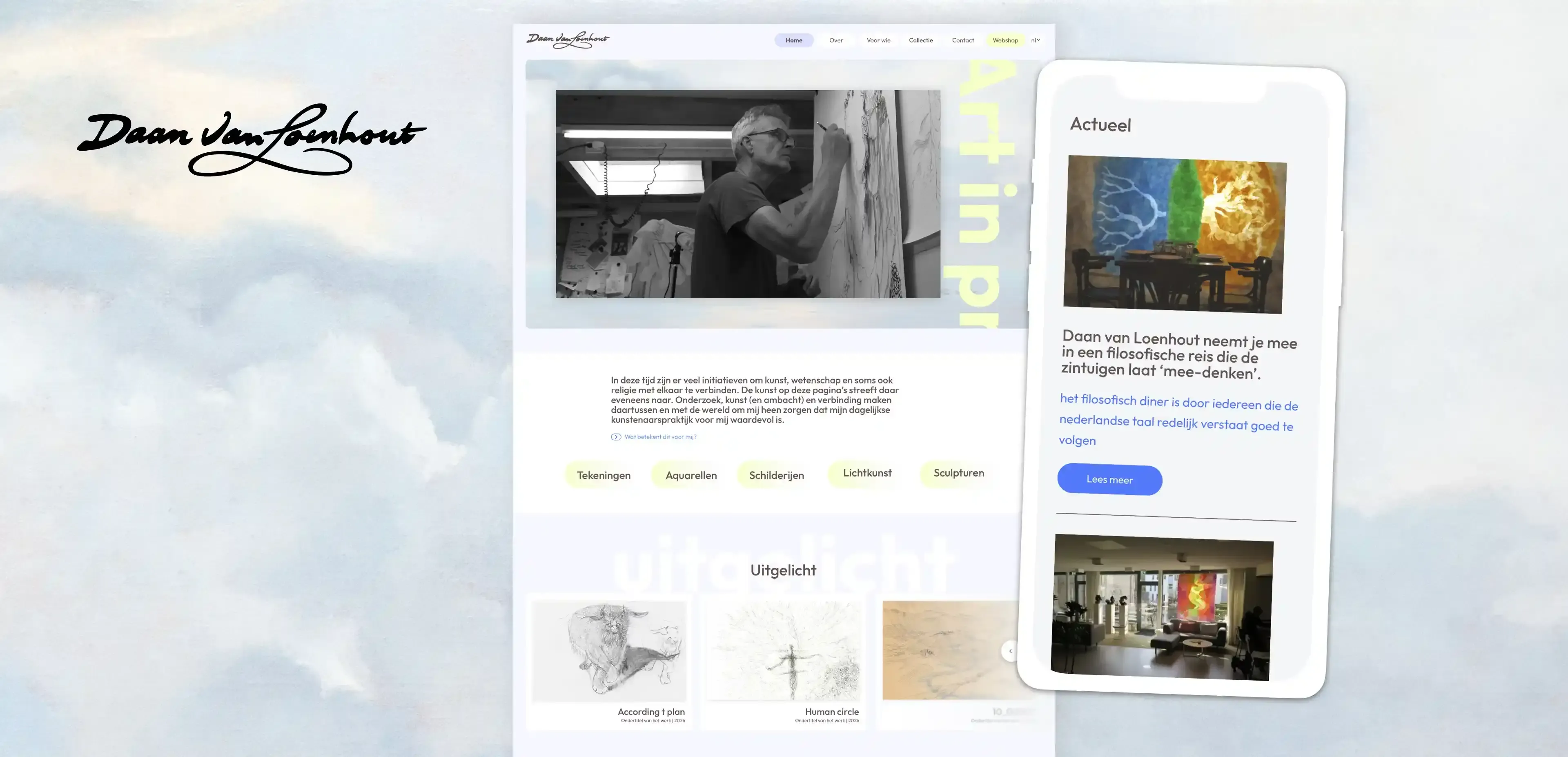 Daan van Loenhout verbindt kunst, wetenschap en religie met elkaar